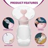 Amplim 2-Pack Manual Breast Pump for Breastfeeding | Food Grade Silicone Milk Collector with 2 Leak-Proof Stoppers | Enhance Milk Production | BPA Free FSA HSA Eligible – 4oz Blue
