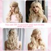 ONEPEACE Long Blonde Wig with Bangs Long Curly Wavy Blonde Wig for Women Synthetic Wig 28 Inches Wig for Halloween Costume Women and Girl (Long Blonde Curly)