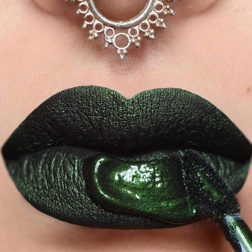 LA Splash Cosmetics Soft Long Lasting Waterproof Matte Dark Green Liquid Lipstick - Wickedly Divi...