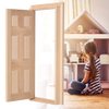 SPYMINNPOO Mini Dollhouse Door, 1:12 Dollhouse Miniature Furniture Doll House Mini Wooden Door for Dolls Furniture Accessories Bicyclelight Doll Accessories