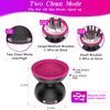 Electric Makeup Brush Cleaner Machine, Two Gears Speed and Dehydration Function, Travel Portable Automatic Brushes Cleaner Cleanser Machine for All Size Makeup Brush Set, with 5V/2A Adapter -Black
