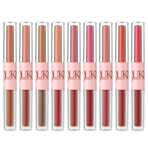 OUKEYA Liquid Lip Gloss Double Head - High-Shine, Long-lasting, Non-Sticky Formula - Moisturizing Lip Color for Smooth, Glossy Finish - Available in 8 Shades