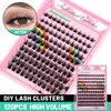 Bodermincer Lashes Clusters 10+12mm/12+14mm/14+16mm/16+18mm/10-12-14-16mm/14-16-18mm Mixed and 8-20mm to Choose Lashes Extension Kit lash Clusters Lashes Wispy Eyelash Extension （10-12-14-16mm Mixed)