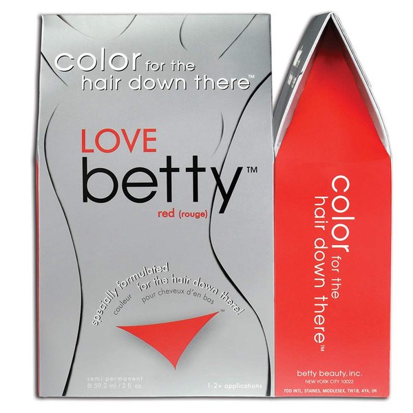 Love Betty - Hair Color for the Hair Down There Kit, Red with Matching Prosina Nail Polish