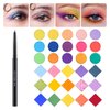 BEPHOLAN Eyeliner Pencil and Eyeshadow Palette,Purple Eyeliner,Blue Purple Shifting Colors Glitter Waterproof Eyeliner,24h Long-Lasting Metallic Colored Eyeliner Pen,Purple-Blue Shifting