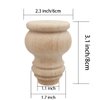 Btibpse 3" Tall Solid Wood Furniture Legs Unfinished Bun Feet for Cabinet Sofa Ottoman TV Stand Loveseat Dresser Set of 4
