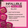 L'Oreal Paris Infallible Up to 24H Fresh Wear Soft Matte Blush, Blendable, Long-Lasting and Waterproof Cheek Make Up, Legendary Berry 15, 0.31 Oz