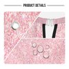 Blueangle Pink Glitter Texture Barber Cape Waterproof Salon Hairdresser Cape with Adjustable Snap Closure, Perfect for for Men Salon and Home Use