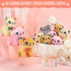 Chalyna 12 Pcs Cute Stuffed Animal Toy 4 Inch Mini Plush Mermaid Tiger Turtle Puppy Pig Alpaca Cat Ornaments Stuffed Doll Keychain Handbag Pendant for Birthday Party Favors DIY Home Decor(Cat Style)