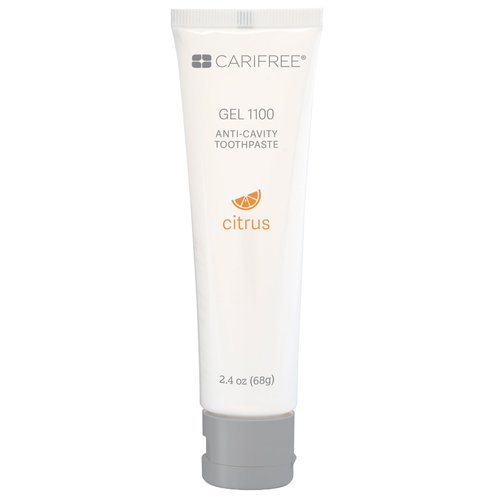 CariFree Gel 1100 (Citrus) Anti-Cavity Fluoride Toothpaste with Nano Hydroxyapatite, Citrus Flavored, Cavity Prevention & Enamel Protection, Dentist Recommended, Made in The U.S.A.