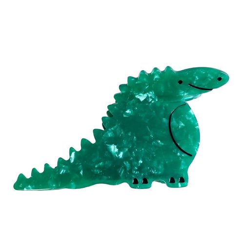 Green Dinosaur Hair Clip,Acetate Hair Claw,Small Hair Clips for Women
