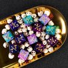 48 PCS MTG Counter Dice Magic The Gathering Counters Status Tokens Starry Sky Life D6 Dice Set for MTG Cards Game Night Accessories (Turquoise&Lilac, Navy&Purple)
