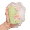 Rose Jasmine Exfoliating Soap Sponge, Cleansing Soap Bar and a Gentle Exfoliating Sponge in One, 14+ Uses Body Soap Sponge with Natural Jasmine Extract