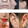 Aumeo 14G 16G 18G 20G Nose Ring Hoop Stainless Steel Hinged Segment Ring Hoop Nose Clicker Ring Tragus Helix Cartilage Daith Rook Earring Piercing Jewelry for Women Men (5pcs 20g 7mm Mixed Colors)