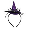 ROMODIYA Halloween Headband Purple Witch Hat Headwear with Bowknot Charm Design Halloween Festival Hair Accessories Spider Web Hairband Hair Hoops for Women Halloween Costume Dress up Party