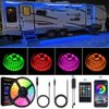 Vbakor RV Awning Lights Kit, 20FT RGB Dimmable Waterproof 12V Camper Awning Strip Lights with APP/Remote Control, Sound Music Sync, RV Exterior Lighting for Party Motorhome Travel Trailer