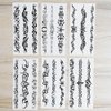 Yesallwas 6 Sheets Mix Tribal fake Tattoos Small Temporary Tattoo Blue Black Tribal Pattern Tattoo Body Sticker for Men Women 9cmX 19cm/3.54X7.48 inches (LXW)