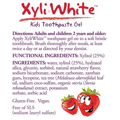 NOW Foods Solutions, Xyliwhite™ Toothpaste Gel for Kids, Strawberry Splash Flavor, Kid Approved! 3-Ounce, packaging may vary