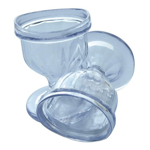 HealthAndYoga™ ChillEyes Transparent Eye Wash Cups for Safe, No-Pressure Eye Cleansing - with Storage Container - Eye Shaped Rim, Snug Fit (2 Pcs.)