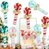 8 PCS Giant Christmas Candy Mylar Balloons Xmas Sweet Candy Party Theme Foil Balloon Candyland Christmas Party Balloons for Winter Holiday Xmas Candy Party Decorations Supplies 59×22 inch