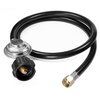 DOZYANT 3.5 Feet Propane Regulator and Hose Universal Grill Regulator Replacement Parts, QCC1 Hose and Regulator for Most LP Gas Grill, Heater and Fire Pit Table