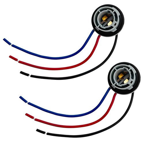 USTOPF1T 1157 LED Bulb Socket Plug, Signal Light Socket Wiring Harness, Automotive Plastic Waterproof Turn Signal Tail Light Brake Light Base Plug Connector - 2PCS