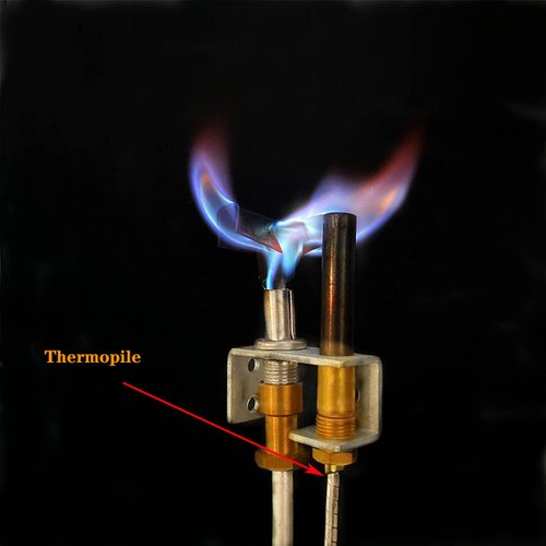 MENSI Propane Gas Fireplaces, Deep Fryer, Frying Furnace Pilot Replacement Parts 750 Millivolt Thermopile Generators (24" Glass Fiber Wire)
