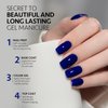 GAOY Deep Blue Gel Nail Polish, 16ml Soak Off Gel Polish, UV Light Cure for Nail Art DIY Manicure at Home, 1532 Midnight Blue