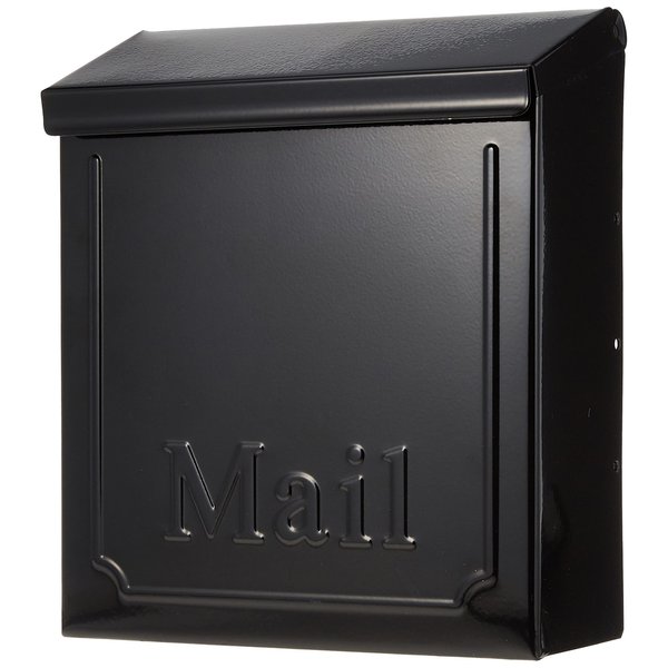 Gibrailtar THVKB001 Black Townhouse Wall Mount Mailbox, 10.1"