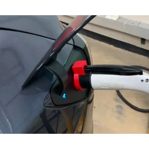 Tesla Model 3/Y Charger Lock for J1772 Adapter (Works with Non Flange Adapter, Not Work with Model S/X) (Black)[2PACK]