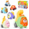 Baby Animal Pull Back and Go Truck Toys, Cars Toys for 1, 2, 3 Year Old Boys, Girls, Birthday Gifts for Toddlers, Preschools, Kids, Colorful 6 Pack