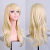 BERON Light Blonde Wigs 28 Inches Blond Wig Long Wavy Blonde Wig Cosplay Costume Wigs Wig Cap Included