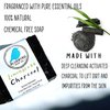 BLUEBYRD Soap Lemongrass Essential Oil Soap - 100% All Natural Charcoal Black Soap Bar | Detoxifying, Cleansing Activated Charcoal Body Wash Bar - Handmade in USA, Vegan (Lemongrass Charcoal)