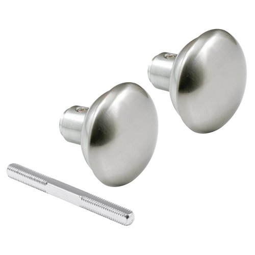Defender Security E 2498 Solid Brass Vintage Door Knob Spindle Set, 2-1/4 In. Outside Diameter, Satin Nickel (Single Pack)