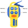 deAO Kids Steering Wheel for Backseat with Car Key Pretend Driving Simulated Driving Steering Wheel Toy with Light and Music Gifts for Kids (Yellow)