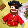 Role Play Hand Puppets Hand Plush Chef Doctor Fireman Pirate Detective Athlete Nurse Worker Hand Puppet Toys Puppets for Kids Storytelling Imaginative Pretend Play Teaching Preschool(Pirate)