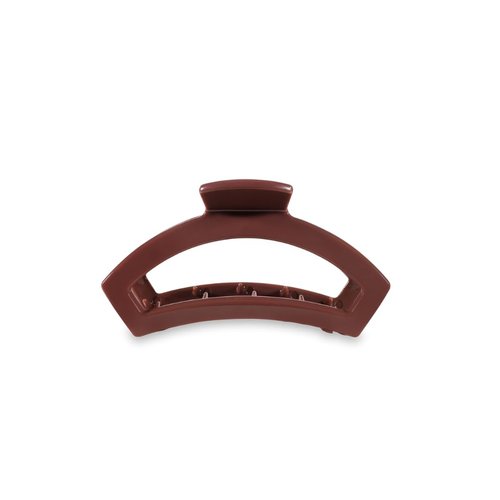 TELETIES - Tiny Open Claw Clip - Strong Grip, Bendable Teeth, Comfortable Open Cutout Design - Ideal for Thin Hair, Kids, Half-up Hairstyles - For All Hair Textures - Fall Collection - Nutmeg