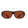 BluBloc OverView FL41 Blue Light Blocking Glasses For Migraine Relief and Light Sensitivity - Fit Over Style For Prescription Glasses