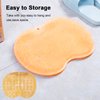 Hfpengzan Shower Foot & Back Scrubber, Wall Mounted Massage Pad, Silicone Bath Massage Cushion Brush with Suction Cups for Body Scrubber Improve Foot Circulation & Soothes Tired Feet (Orange)