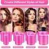shynek Hair Rollers 48 Pcs Set, 24Pcs Hair Rollers 4 Sizes and 24 Pcs Hair Clips for Long Medium Short Hair (Pink)