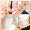 WANDIC 30 Sheets Leukemia Awareness Temporary Tattoos, Orange Ribbon Awareness Tattoo Sticker Cancer Survivor Decals for Charity Event Decoration