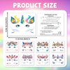 EMOME Face Temporary Tattoos for Girls - 15 Sheets Party Pack, Girls Birthday Party Supplies Face Paint Tattoos Makeup, Tattoo Stickers for Kids Party Favors Goodie Bag Stuffers