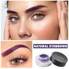 Eyebrow Pomade Cream,Brow Pomade Gel Naturally Long Lasting Waterproof,Delicate and Smooth Eye Brow Makeup Cosmetics with Eyebrow Brush - Purple