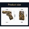 2pcs mini gold dragon rubber band gun Metal folding keychain New and interesting ideas Rubber band toy gun outdoors party gift