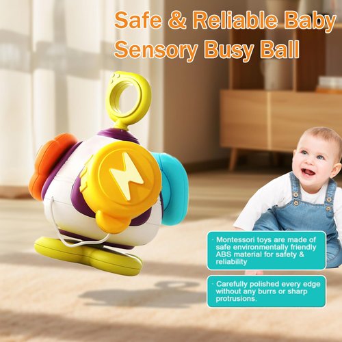 PDQROG Busy Cube Baby Travel Toy – Sensory Toys for Toddlers 2 3 Years Old - Montessori Learning Toys 18 24 Months-Gift for Boys and Girls (Woodpecker)