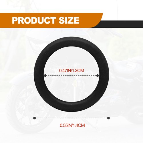 Oil Drain Plug 50Pcs O-Ring Seals, Nitrile Rubber O Ring Gasket Ring, Motorcycle Drain Plug O-Rings, Compatible with Harley Models Transmission and Primary Drain Plugs (Black)