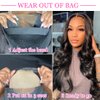 Glueless Wigs Human Hair Pre Plucked Wear and Go Glueless Wig for Beginners Body Wave Lace Front Wigs for Black Women Upgraded No Glue Ready To Wear 4x4 Lace Pre Cut Wig 16 Inch