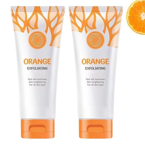 2PCS Orange Exfoliating Gel,Orange Exfoliating Gel Scrub,Natural Deep Cleansing, Moisturizing and Exfoliating Agent 50g