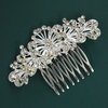 Brihasory Crystal Bride Wedding Hair Comb Rhinestone Bridal Hair Accessories Party Prom Head Pieces Flower Hair Sides Elegant Hair Clips for Women and Girls Bridesmaids Gifts