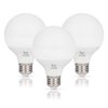 Simba Lighting LED Vanity Globe G25 (G80) Light Bulb for Bathroom, Makeup Mirror | Decorative White Frosted Cover, 8W, 60W Equivalent, 120V, Standard E26 Medium Base, Daylight 5000K, Pack of 3